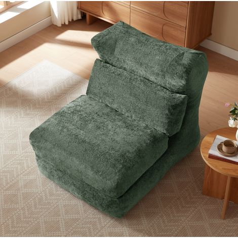 Poltrona convertibile in chaise longue 118 x 90 x 86 cm verde in schiuma HAVRYA (1/5)