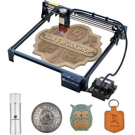 SCULPFUN S30 PRO Macchina per incisione laser - Macchina per taglio laser laser da 10 W, controllo automatico dell'aria assistita, precisione 0,005 mm, incisione e taglio laser del legno (1/4)