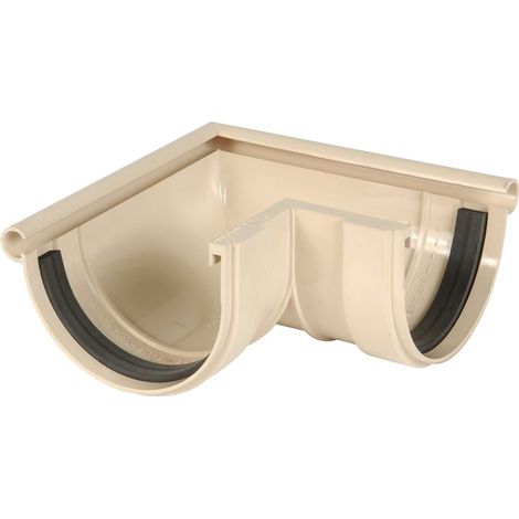 Angle extérieur à joint - Sable - pour gouttière PVC demi-ronde de 25 - Nicoll