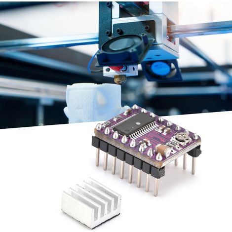 Pilote de Moteur Pas-à-Pas DRV8825 avec Dissipateur Thermique pour Imprimante 3D, Alimentation 8.2‑45V (1/5)