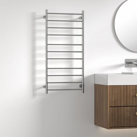 Radiateur sèche-serviette électrique TRUMPET chromé H. 100 cm (1/3)