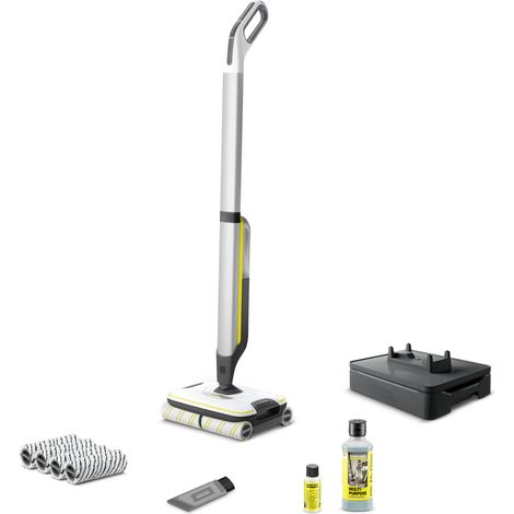Nettoyeur de sols sans fil Karcher FC 7 Cordless stone - balai aspirateur laveur 2 en 1 - 8 rouleaux