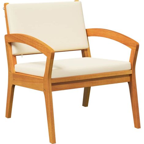 Lot de 2 Chaise de jardin，Chaise d'extérieur Marron Bois d'acacia massif CFW6940103 (1/5)