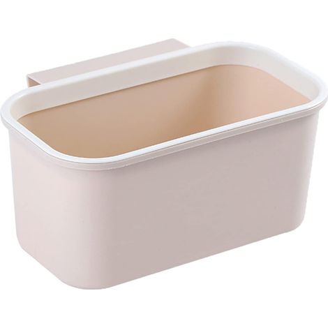 Hanging Storage Basket for Bedroom - Hanging Storage Box and Trash Can - Bedside Bag - Suitable for Dormitory - Pink (1/5)