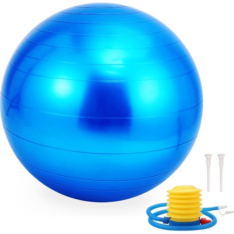 Ballon d'exercice et de yoga, pour le fitness, l'équilibre, la stabilité et la kinésithérapie. Gonflage rapide inclus. (1/5)