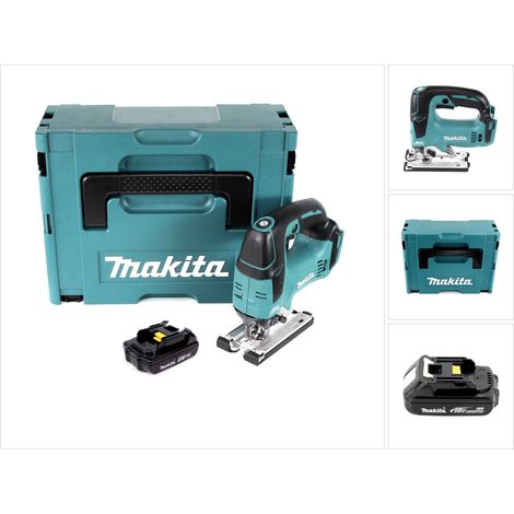 Sierra de vaivén sin cable Makita DJV 182 Y1J 18V sin escobillas + 1x batería 1,5Ah + Makpac - sin cargador