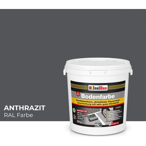 Pintura vial IsolBau para hormigón, color antracita, 20 kg (1/5)