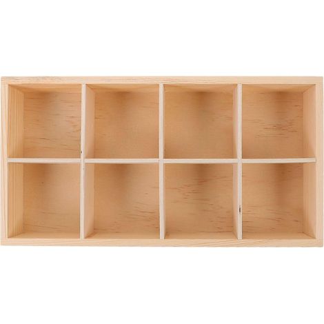 Bac à plantes succulentes, séparateur de bac en bois, plateau pour pots de fleurs de bureau (1/3)