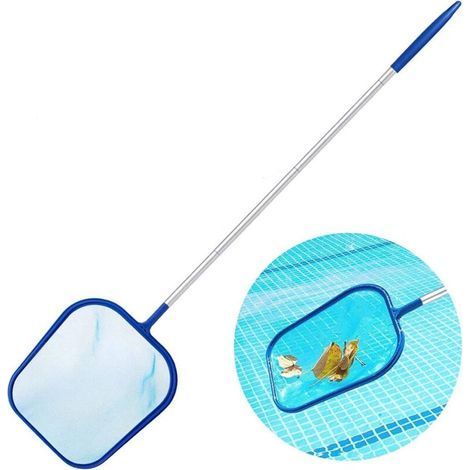 Rete per piscina per pulire foglie galleggianti e insetti, eccellente strumento di pulizia per piscine (blu) (1/5)