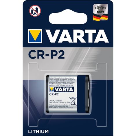 Varta Lithiumbatterie CR-P2 6V Blister 1 Einheit 34,5x19,5x35mm