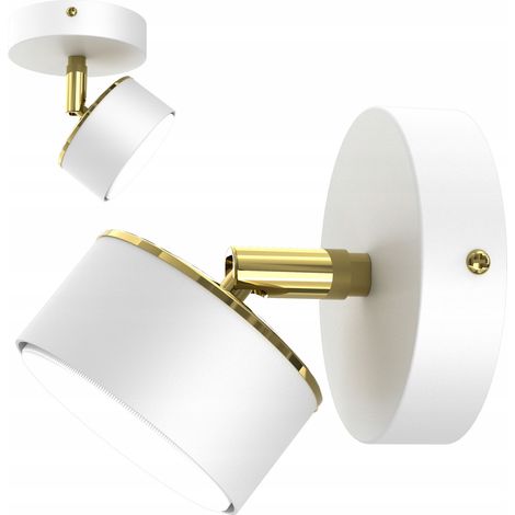 LÁMPARA DE PARED PLAFÓN FOCO ORO BLANCO GX53 LÁMPARA LED PULIDA (1/5)