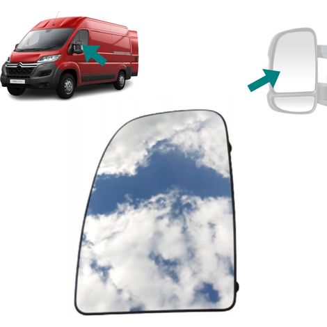 Support + Glace de Rétroviseur GAUCHE pour Jumper Ducato et Boxer (1/2)