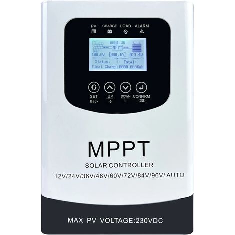 Controlador de carga solar, tecnología MPPT, funciones de protección inteligente, MPPT40A DC230A, batería de 12V-96V (1/2)