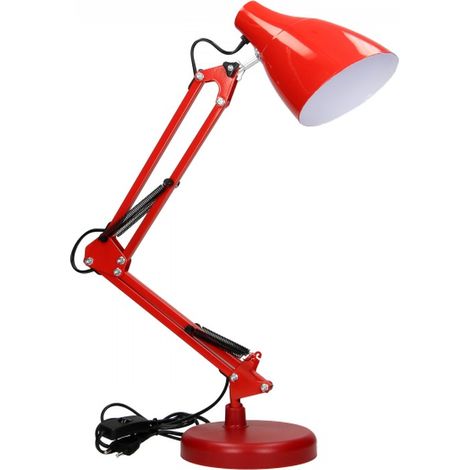 LAMPADA DA SCRIVANIA DIAN 60W E27 ACCIAIO, ROSSO - ON-DL-1/R (1/4)