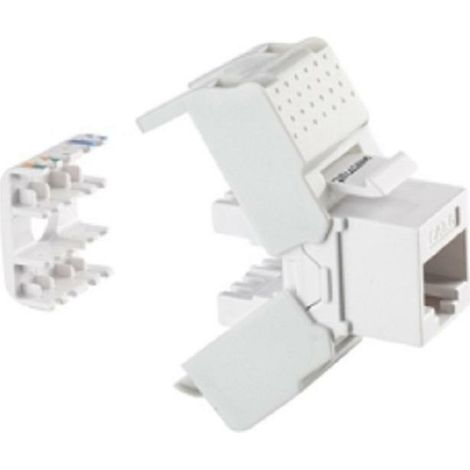 Presa verticale Fanton RJ45 UTP CAT.6 bianca con click 23713