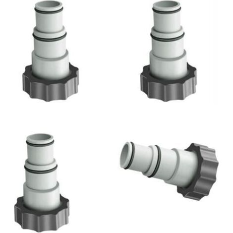 4-teiliges Pool-Adapterset, Ersatzschlauchadapter für Intex A-Serie mit Gewinde, 1,5" und 1,25" Schlauchdurchmesser, Pumpenadapter für Poolsets