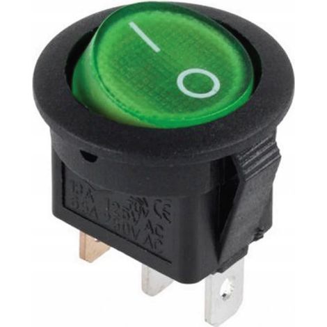 Interruttore no-name 13 A 125 VAC illuminazione LED verde (1/2)