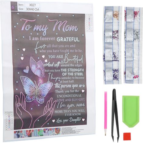 Peinture diamant à faire soi-même, motif papillon et fleur en diamant de forme spéciale, peinture diamant 5D, cadeau pour la décoration de la chambre (1/5)