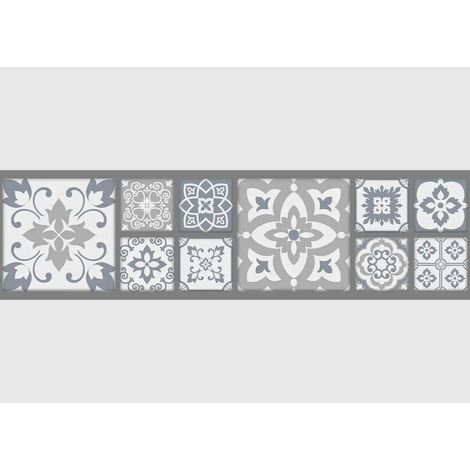 Frise auto-collante avec motif abstrait en nuance de gris
