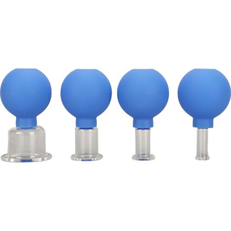Ensemble de 4 Ventouses en Verre pour le Visage, Drainage Lymphatique et Réduction de la Cellulite, Massage Anti-Âge et Raffermissement de la Peau (1/5)