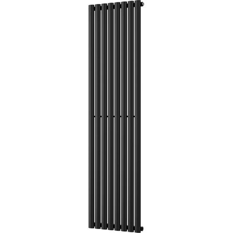 Omeara - Black Vertical Radiator H1800mm x W464mm Single Panel (1/3)