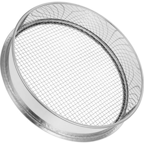 Tamis de Jardin 6mm en Acier Inoxydable Argenté pour Sol Tamis à Terre de Jardin, Usage Extérieur et Compost, Bords Lisses, Capture des Particules (1/5)