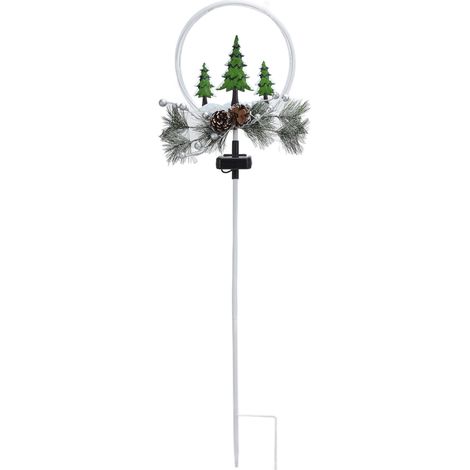 de 2 lampes solaires LED d extérieur avec fausses pommes de (1/5)