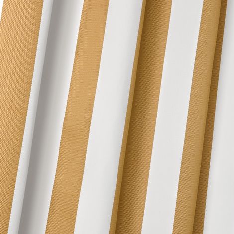 Tissu d’ameublement outdoor rayé déperlant Jaune Ocre 290 cm