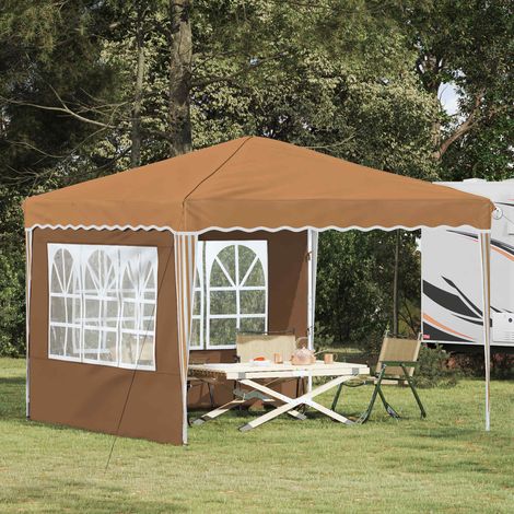 Pop-up Partyzelt Beige 288 x 288 x 245 cm Oxford-Stoff