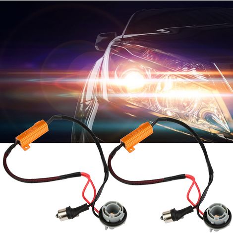 2pcs/set faisceau de câblage résistance de charge connecteur pour feu clignotant LED 1156 (1/5)