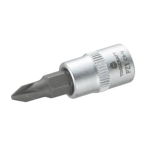 DOUILLE 6,3 MM (1/4'') AVEC EMBOUT CRUCIFORME PZ1 TOOLCRAFT 816056 1/4'' (6.3 MM) PZ 1 LONGUEUR 37 MM (1/2)