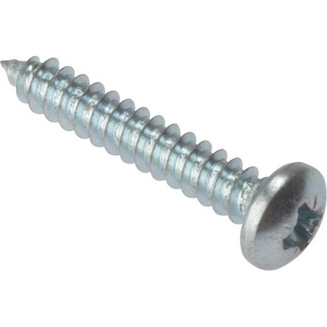 ForgeFix STPP128ZP Self-Tapping Screw Pozi Compatible Pan Head ZP 1/2in x 8 Box 200 FORSTP128Z