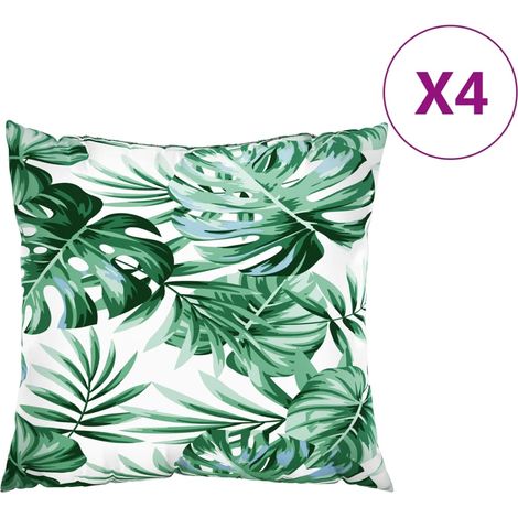 Maison Exclusive - Cuscini per Divano 4 pz Motivo a Foglie 40x40 cm in Tessuto