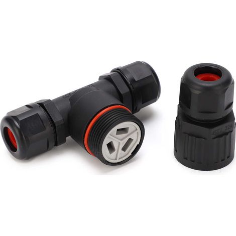 Connecteur électrique étanche IP68 PA66 ignifuge, accessoire lampe fil-à-fil, lot de 3, CDF-200/3T (1/5)