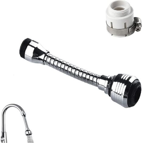 Aérateur de robinet flexible trois cent soixante degrés économiseur d eau pour robinet quinze à trente deux millimètres (1/5)