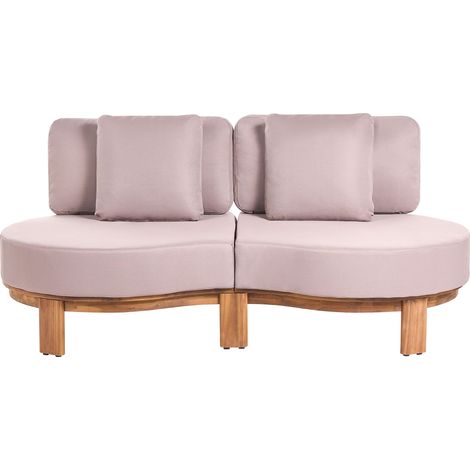 Gartensofa 2-Sitzer ARZELLO Akazienholz Hellbraun (1/5)