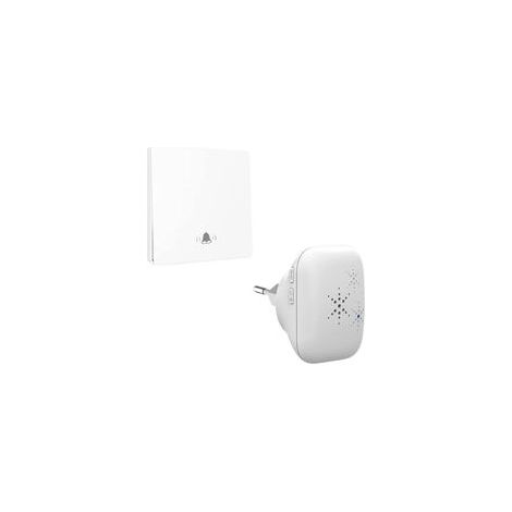 Kit de sonnette sans fil et sans pile Eco Outdoor étanche IP 65 neige pluie - émetteur à distance - récepteur enfichable - 43 niveaux de volume - 38 mélodies (1/5)