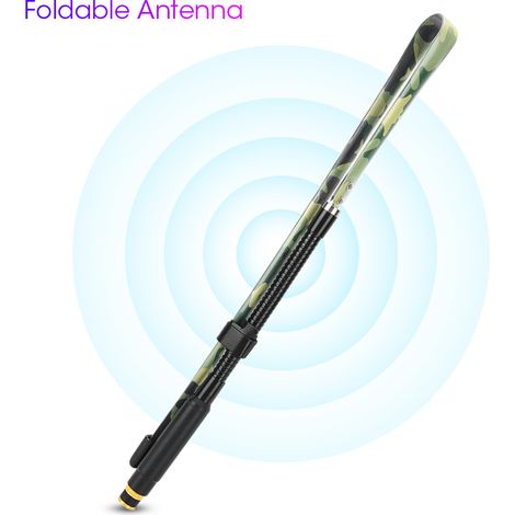 Antenne pliable réglable en acier pour talkie-walkie avec connecteur BNC (1/5)