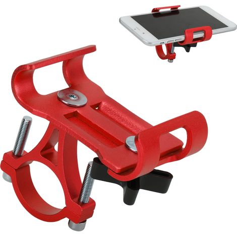 Fahrrad-Handyhalterung, Lenker aus Aluminiumlegierung, rot. (1/5)