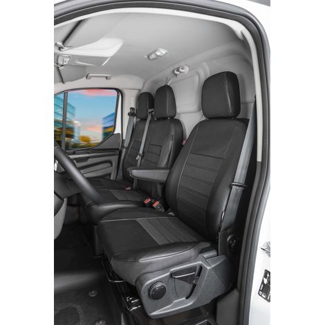 Walser – Housse de siège sur mesure pour Peugeot Expert 2016- – Tissu jacquard et similicuir – Ajustement parfait et montage facile – Certifiée CLIX III