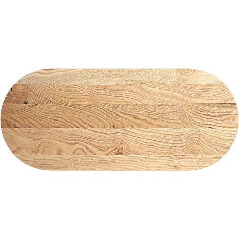 Dessus de table Dessus de bureau Plateau de table 140x60x4 cm bois de chêne massif ovale (1/5)