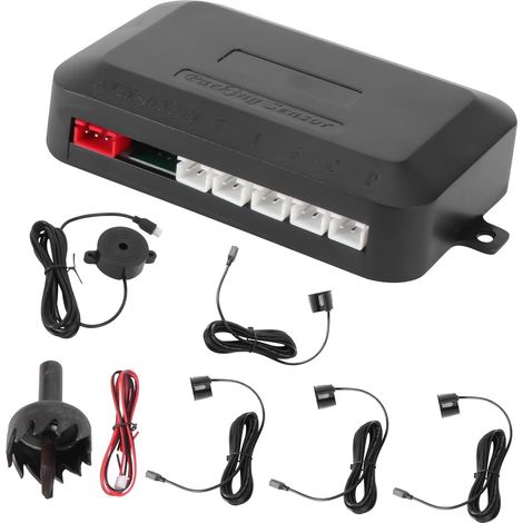 Alarme Sonore avec 4 Capteurs Abs Système Double CPU Noir de Recul Automatique et Couverture Renforcée pour Voiture pour Stationnement Sécurisé (1/5)