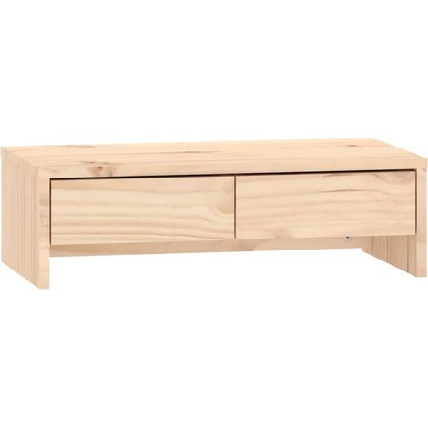 Monitor Stand 50x27x15 cm Solid Wood Pine vidaXL