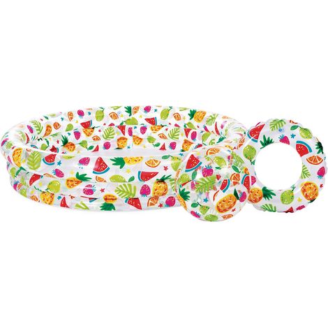 Intex 59469 - Set Piscina Palla e Salvagente Pesci, 132 x 132 x 28 cm (1/5)