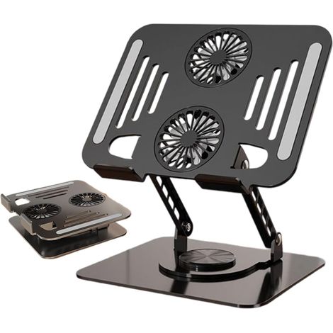 Support pour ordinateur portable réglable en hauteur - Support ergonomique pivotant à 360° - Ventilation et accessoires informatiques pliables comme support d'ordinateur portable - Solution (1/5)