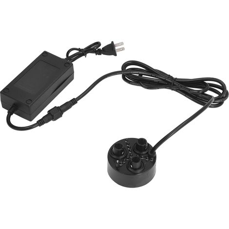 Brumisateur ultrasonique à 3 têtes avec lumière colorée pour humidifier les vases et rocailles (anticorrosion) - Prise US 110-240 V (1/5)