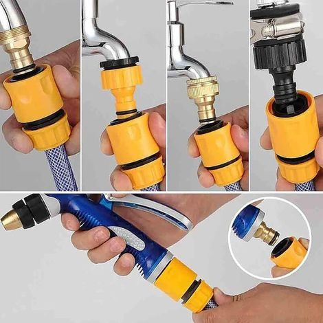 Lot de 30 pièces, set de raccords de tuyau Raccords de tuyau, y compris raccord rapide de tuyau 1/2\ (1/4)