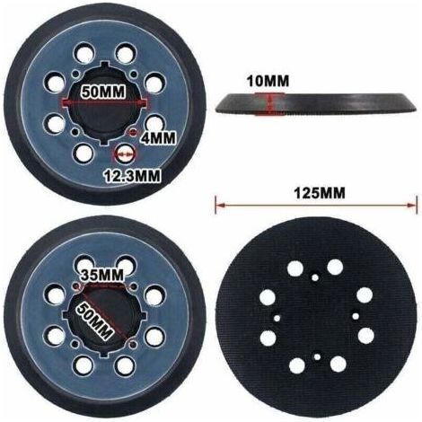 Plateau et patin de ponçage,Patin de rechange pour ponceuse DeWalt DCW210N DWE6423 5, numéro de pièce du fabricant d’équipement d’origine : N329079 (1 pcs) (1/4)