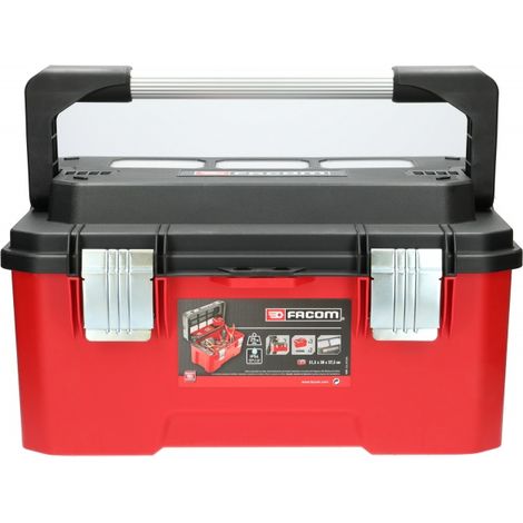 Facom – Boîte à outils plastique Pro 20'' avec poignée aluminium – Système cantilever – Compartiments amovibles – Protection IP54