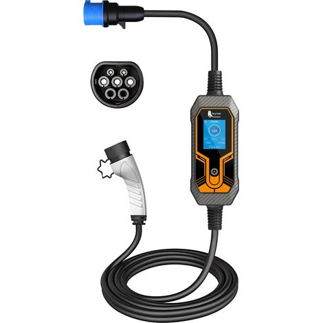 Chargeur EV Portable, 7 kW de Puissance, Multiples Caractéristiques de Protection, type2 7KW 5m Câble (1/2)